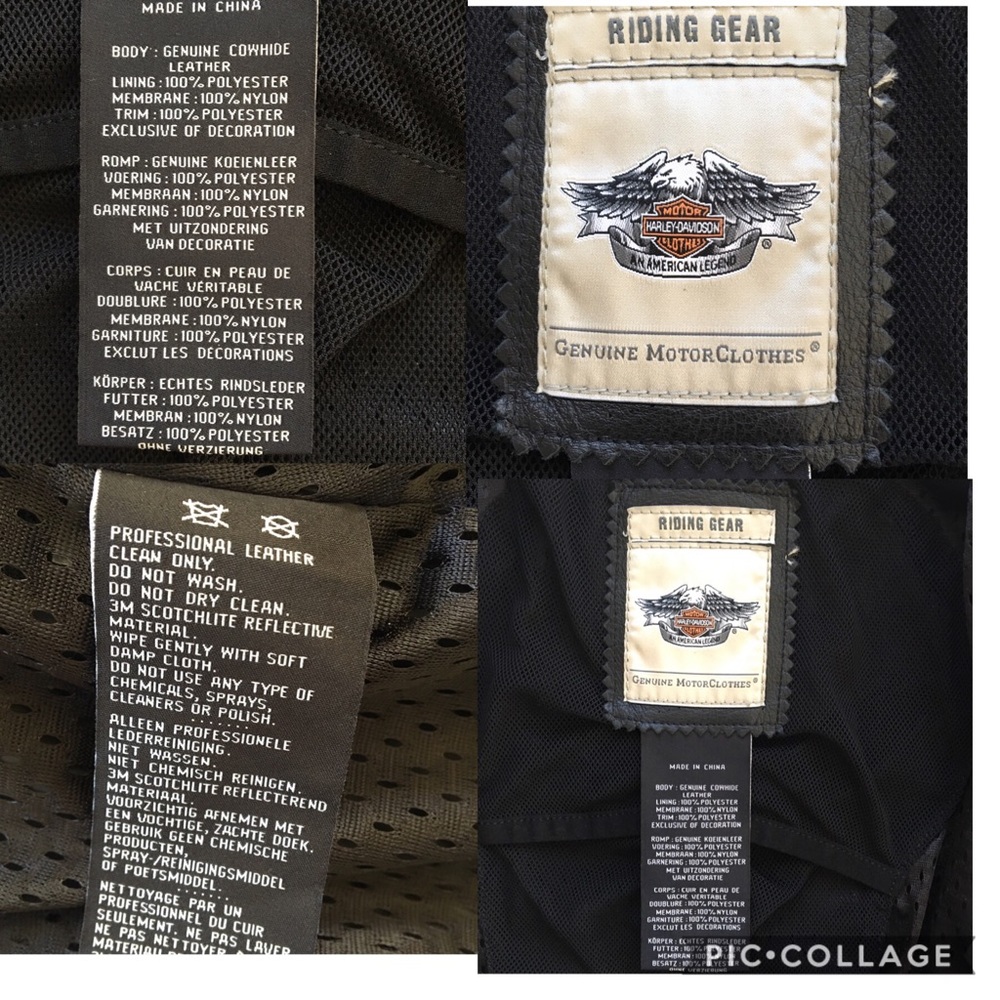 Harley- Davidson Leather Riding Jacket - Picture 7 of 8